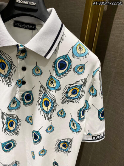 Polo DOLCE bản cotton dệt cao cấp phối họa tiết cao cấp - Hình ảnh 5